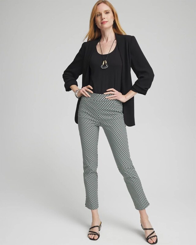 Brigitte Dot Grid Ankle Pants - image 2